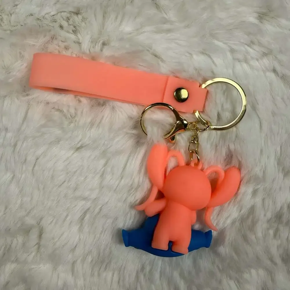 Disney Stitch and Ange Silicone Keychain